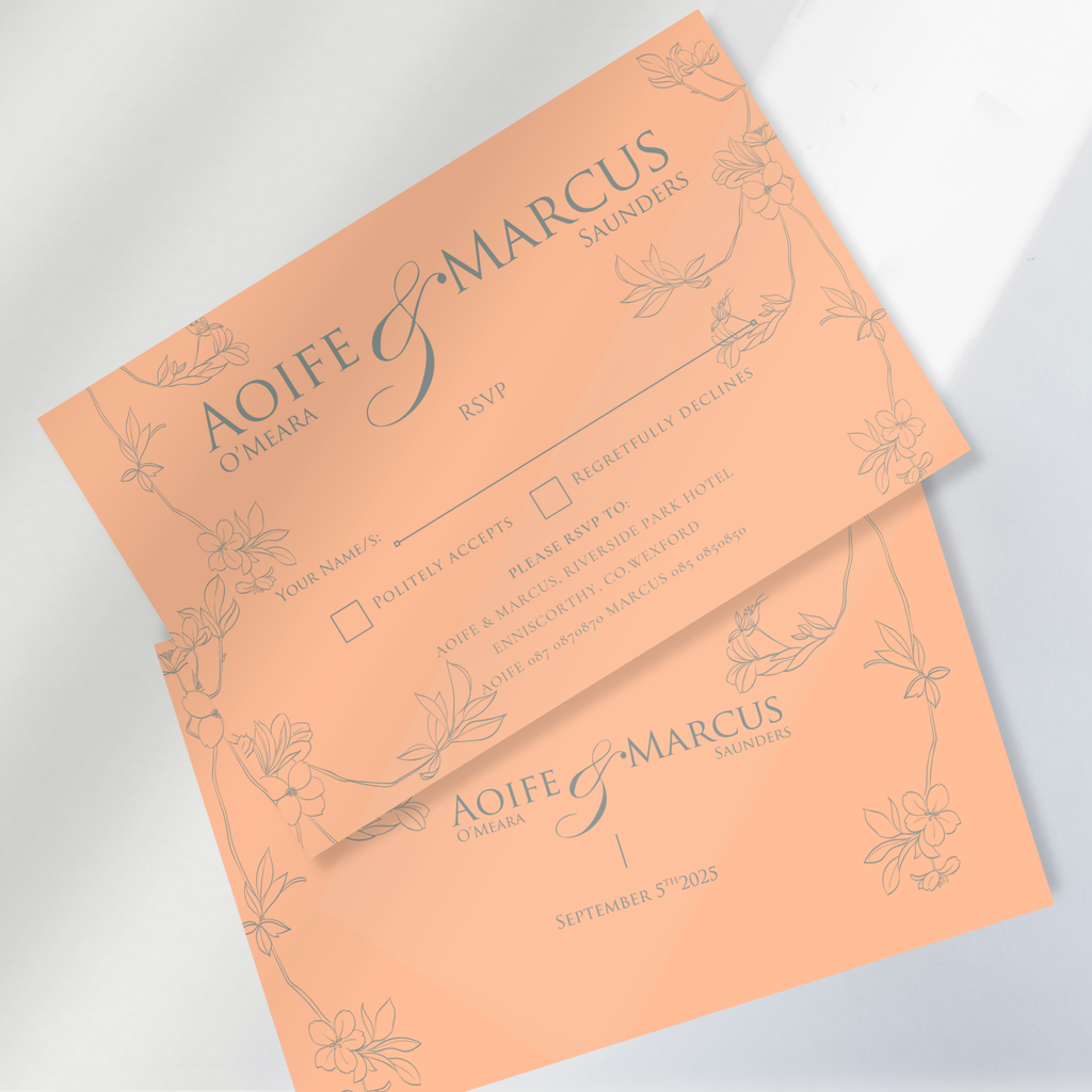 Sage Bloom Botanical Wedding Invitation Suite (Print-Ready PDF Files)