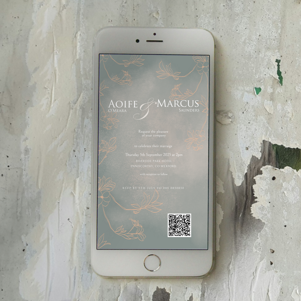 Sage Bloom Botanical Wedding Invitation Suite – Canva Template
