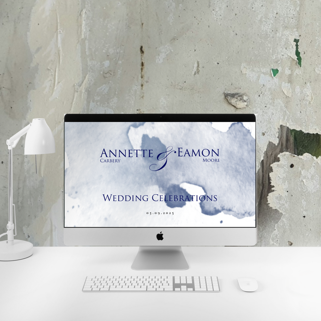 Seaside Mist Watercolour Wedding Invitation Suite (Editable Canva Templates)
