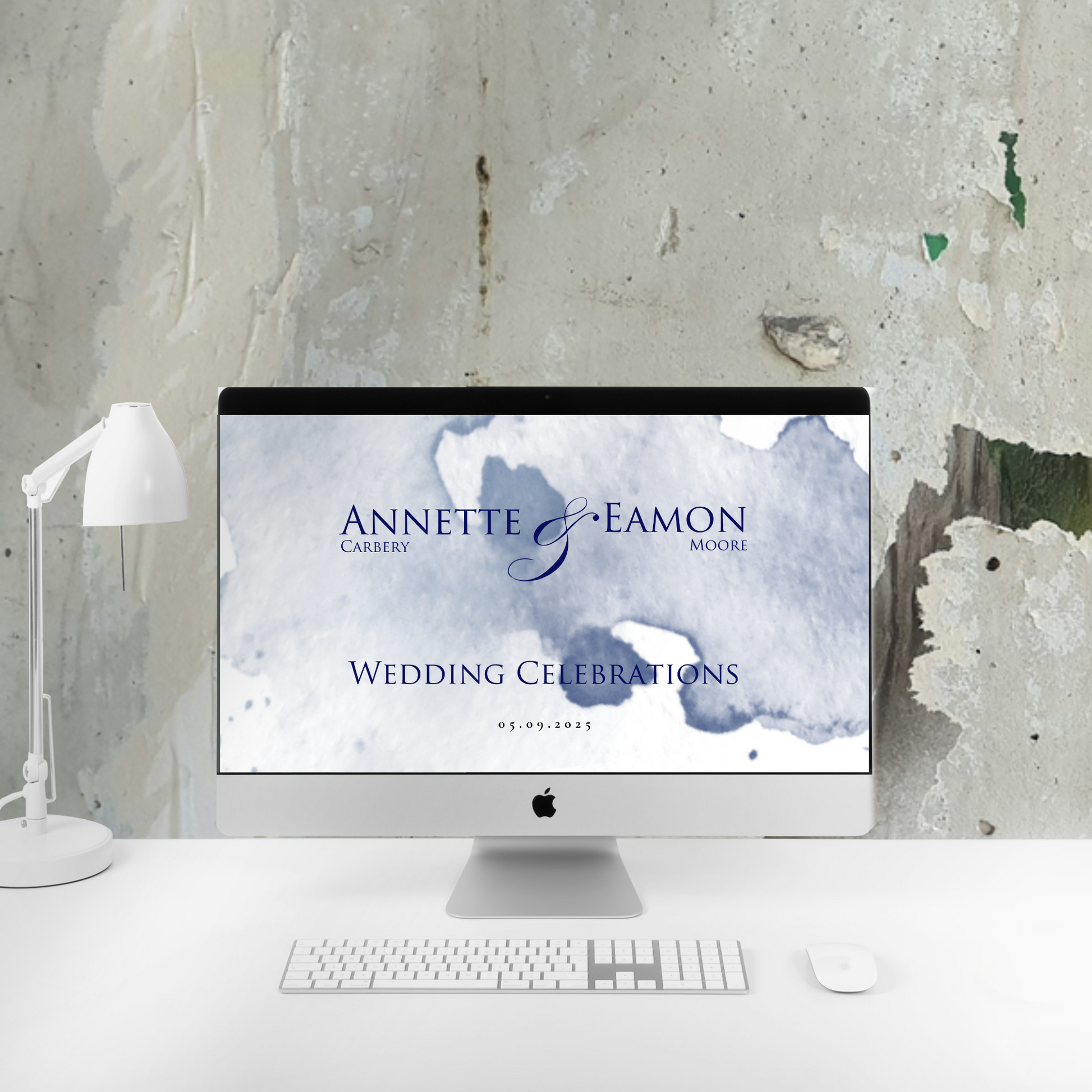 Seaside Mist Watercolour Wedding Invitation Suite (Editable Canva Templates)