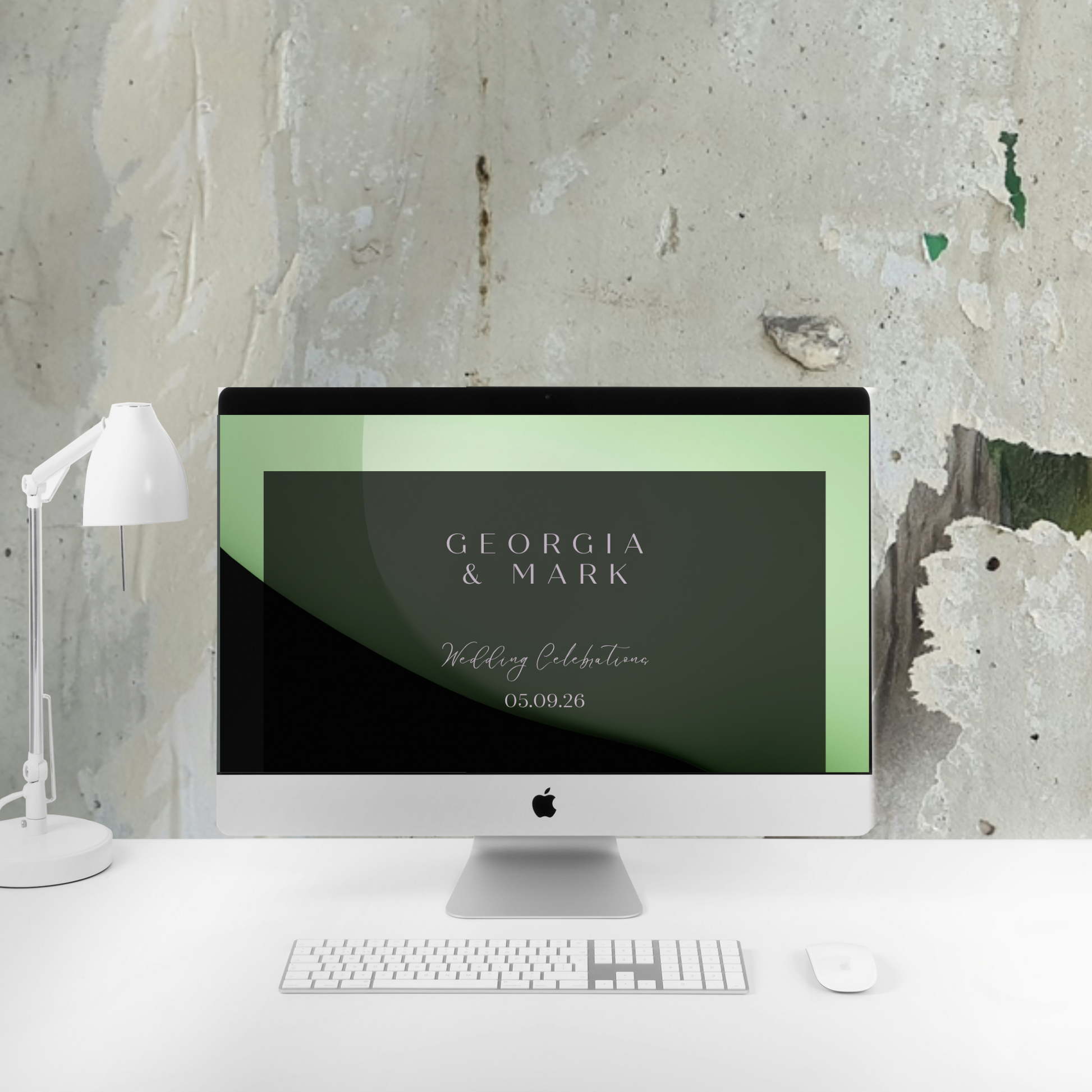Midnight Mint Modern Wedding Invitation Suite – Canva Template