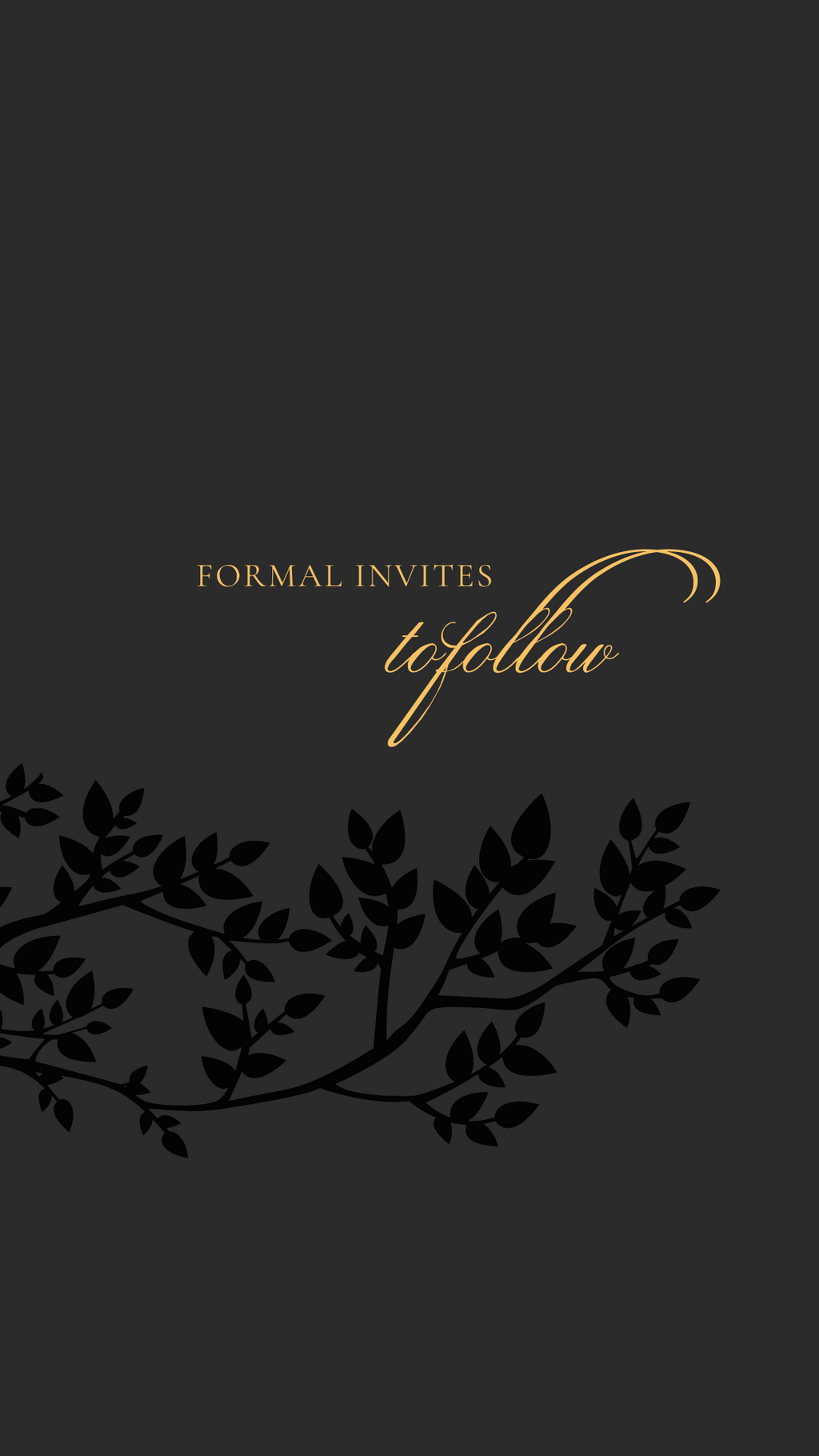 Midnight Botanical Save the Date Mobile Video Invitation