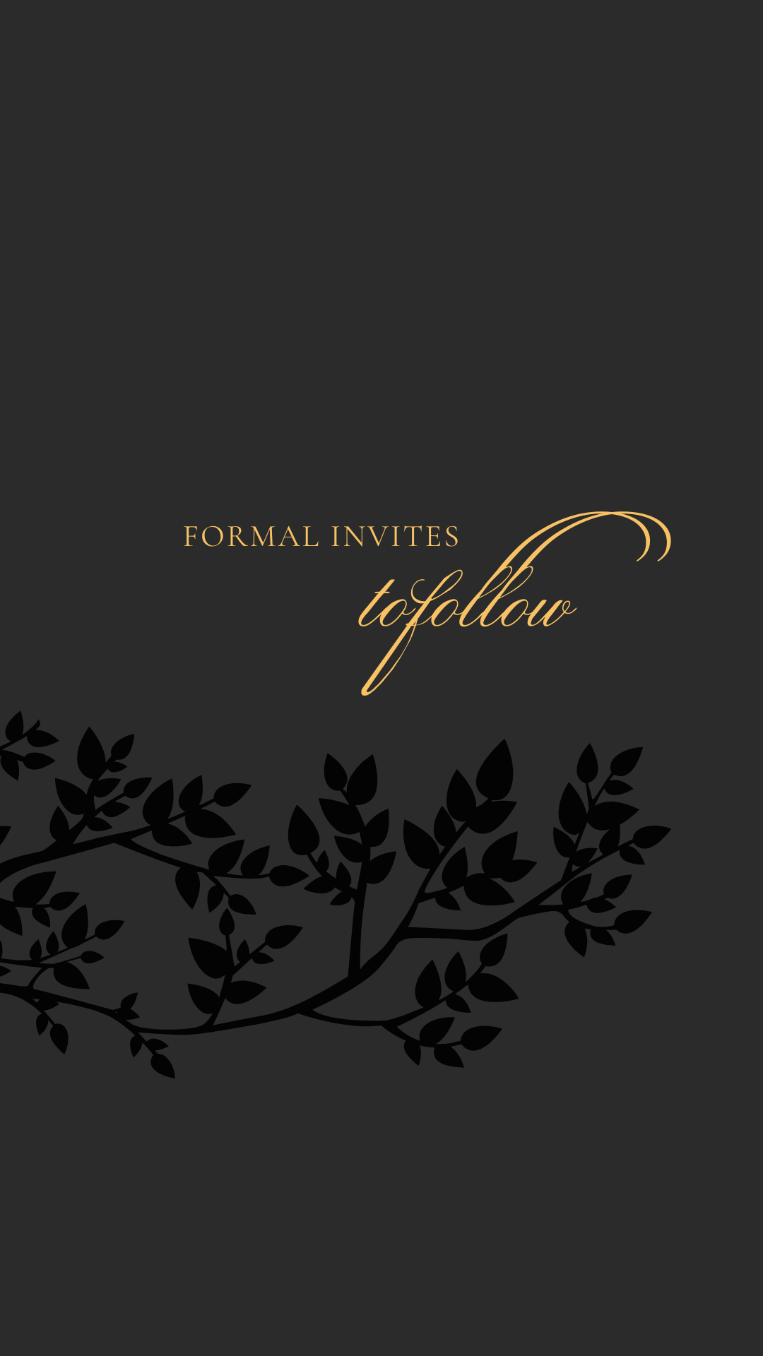 Midnight Botanical Save the Date Mobile Video Invitation