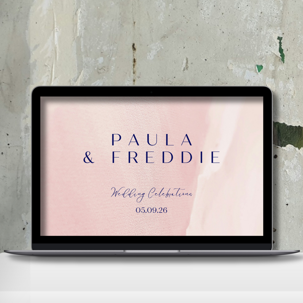 Blush Whisper Watercolour Wedding Invitation Suite – Canva Template