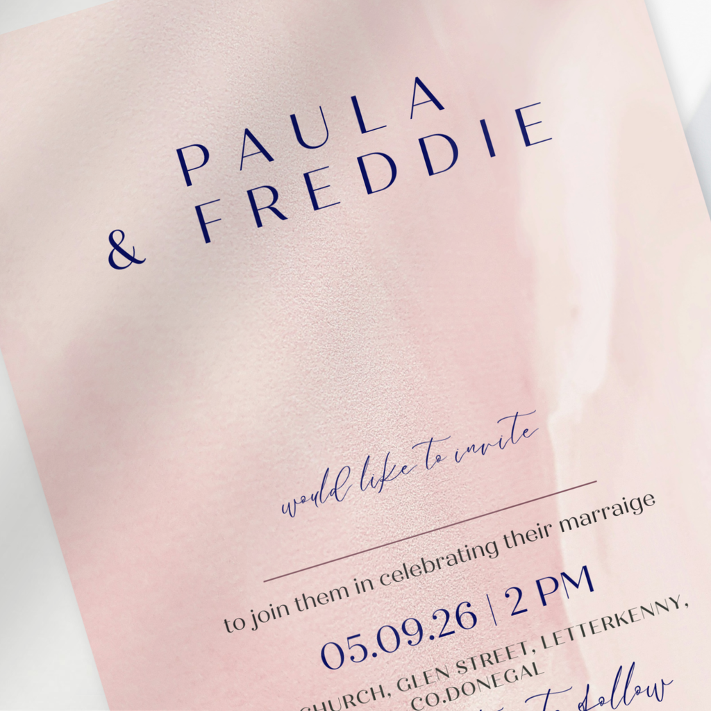 Blush Whisper Watercolour Wedding Invitation Suite (Print-Ready PDF Files)