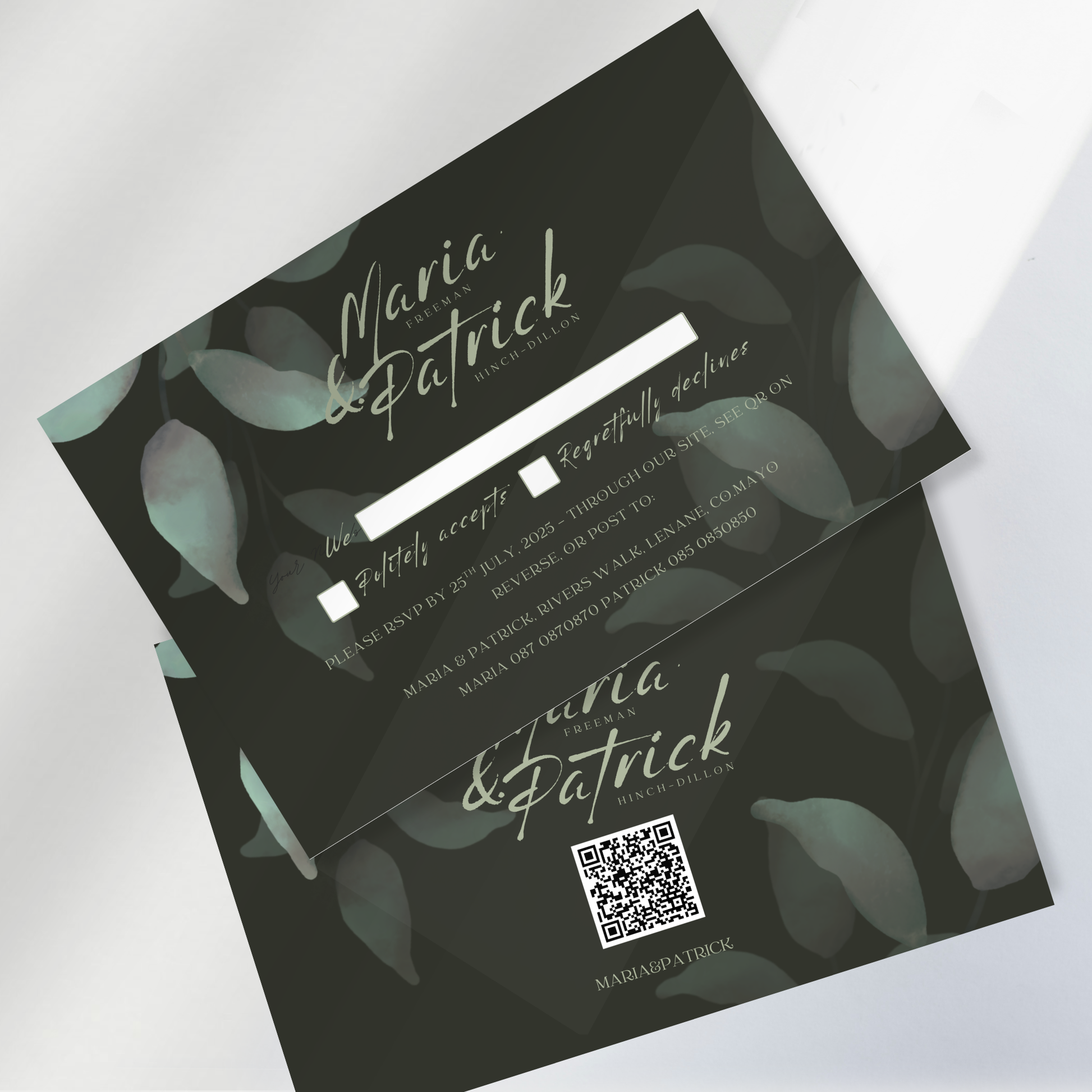 Eucalyptus Whisper Botanical Wedding Invitation Suite – Canva Template