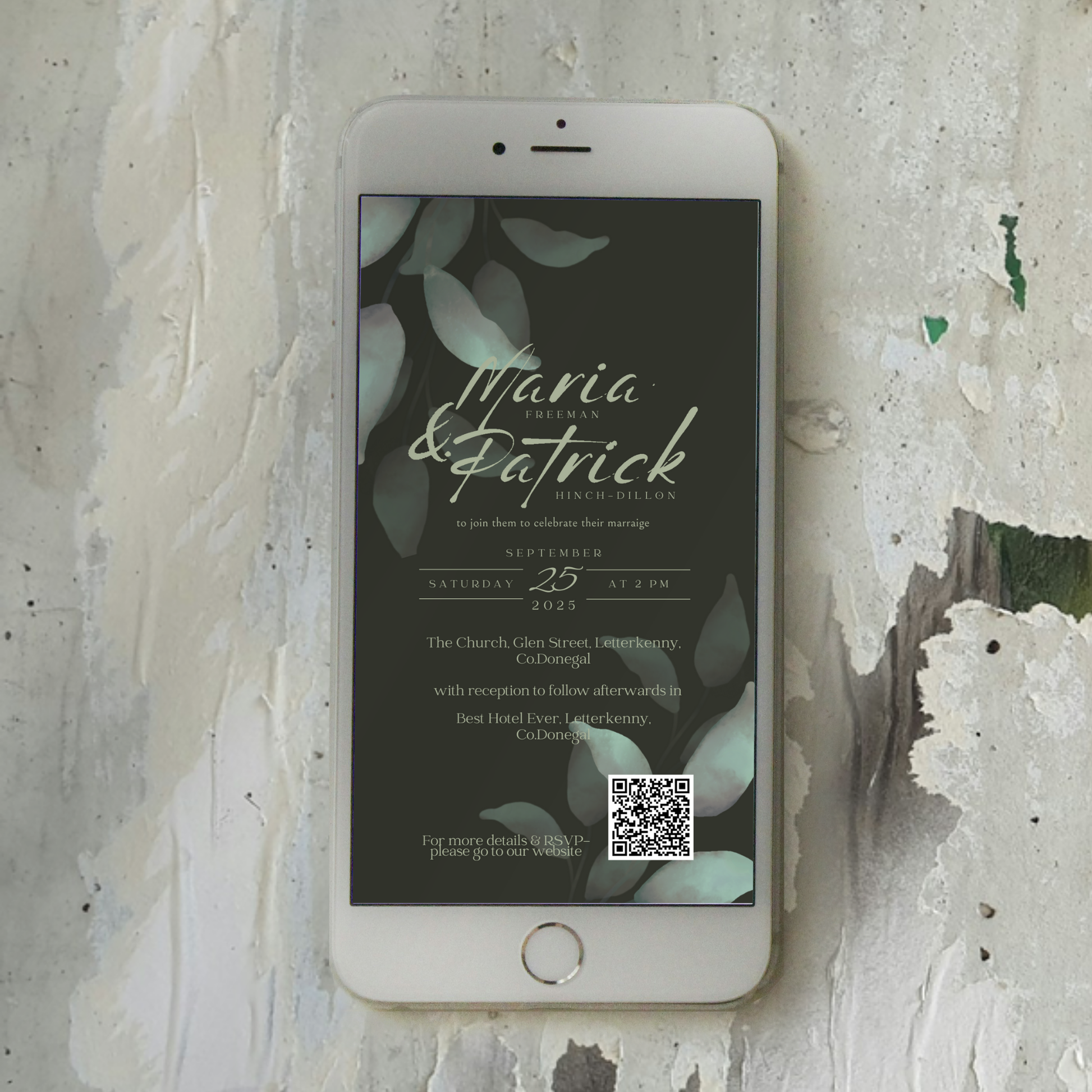 Eucalyptus Whisper Botanical Wedding Invitation Suite – Canva Template