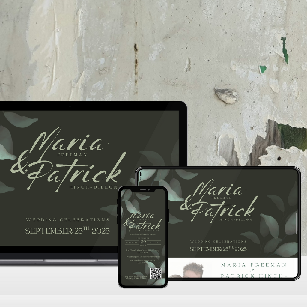 Eucalyptus Whisper Botanical Wedding Invitation Suite – Canva Template
