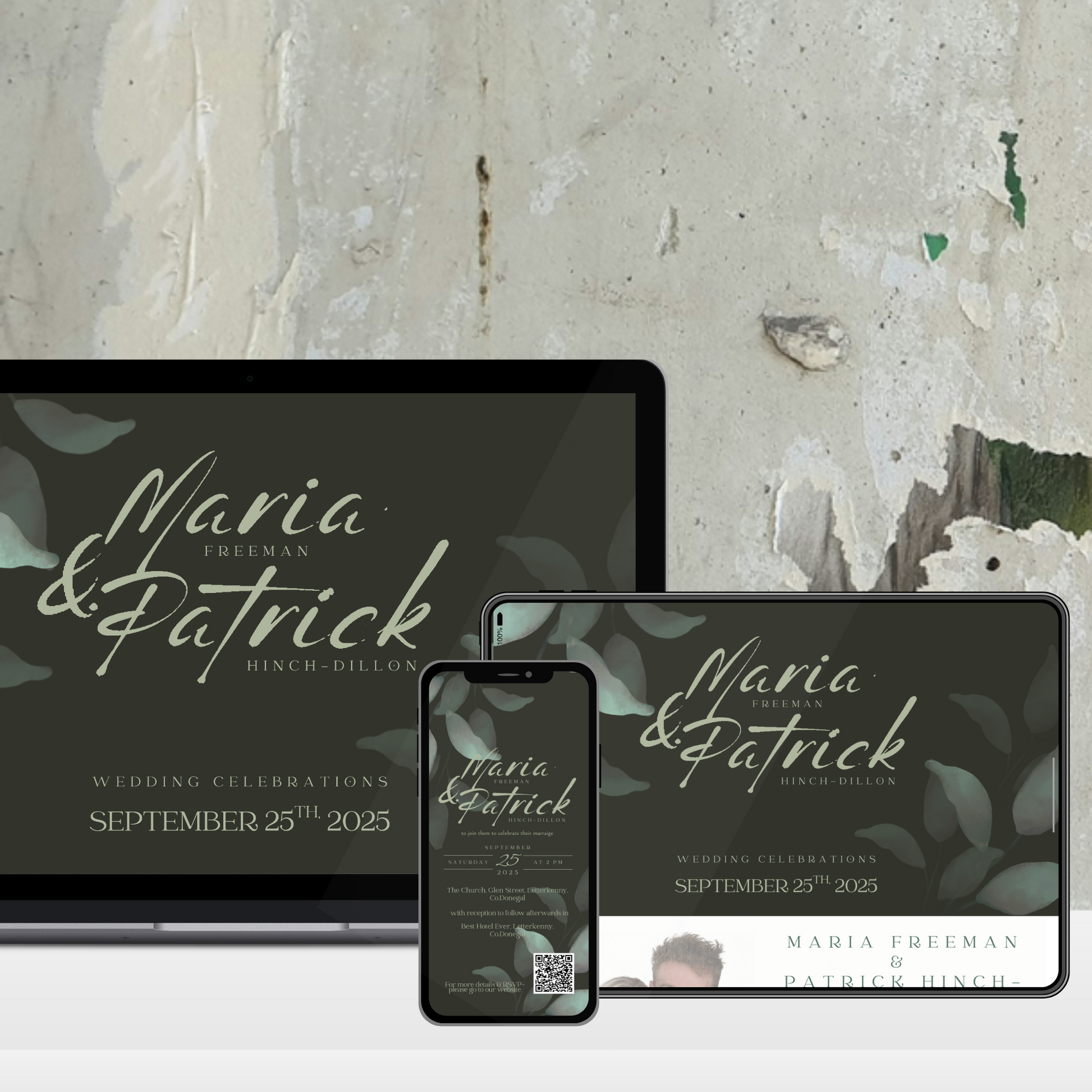 Eucalyptus Whisper Botanical Wedding Invitation Suite – Canva Template