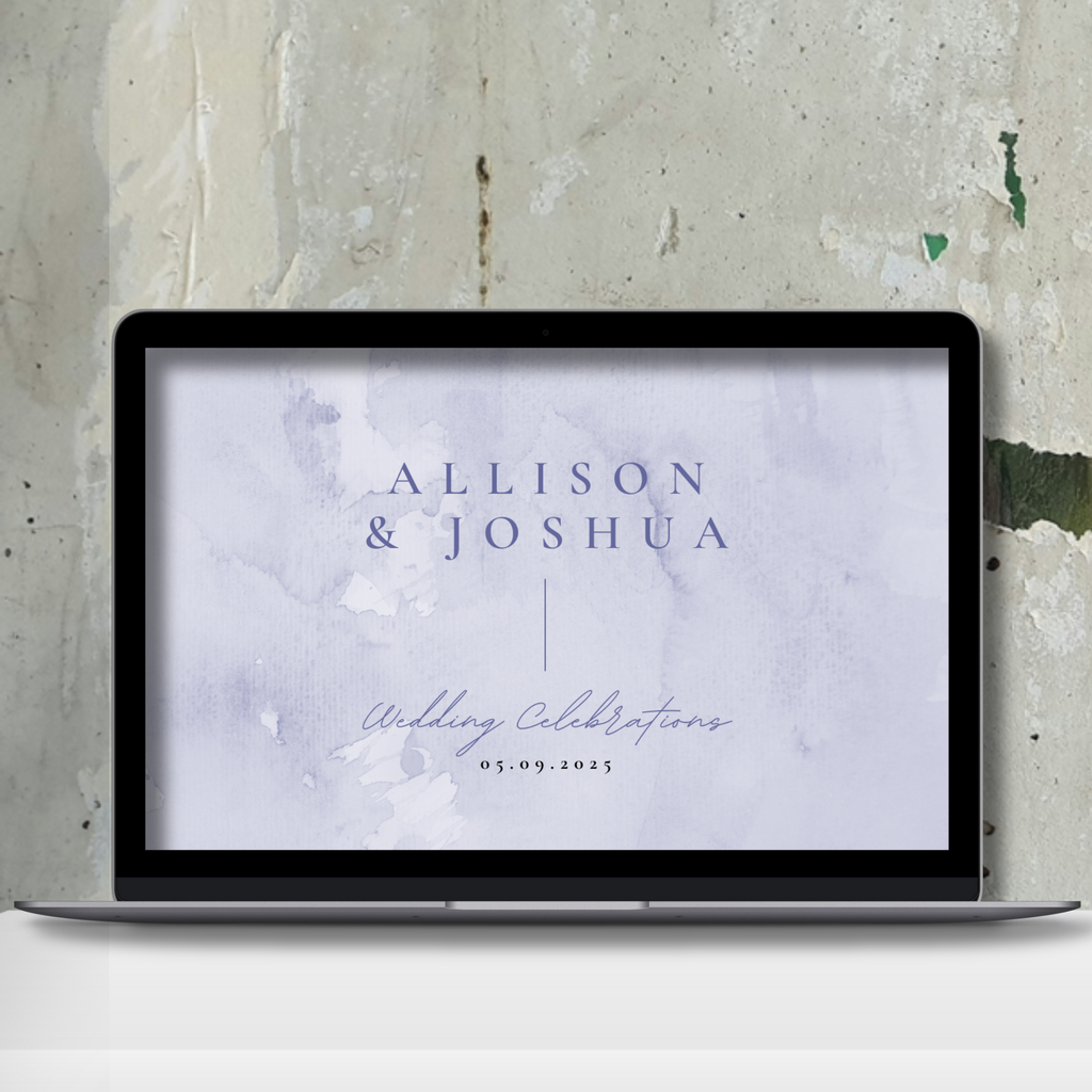 Lavender Mist Watercolour Wedding Invitation Suite – Canva Template