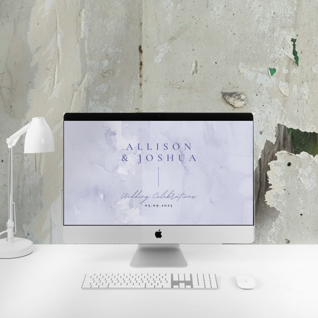 Lavender Mist Watercolour Wedding Invitation Suite – Canva Template