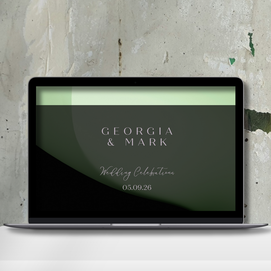 Midnight Mint Modern Wedding Invitation Suite – Canva Template