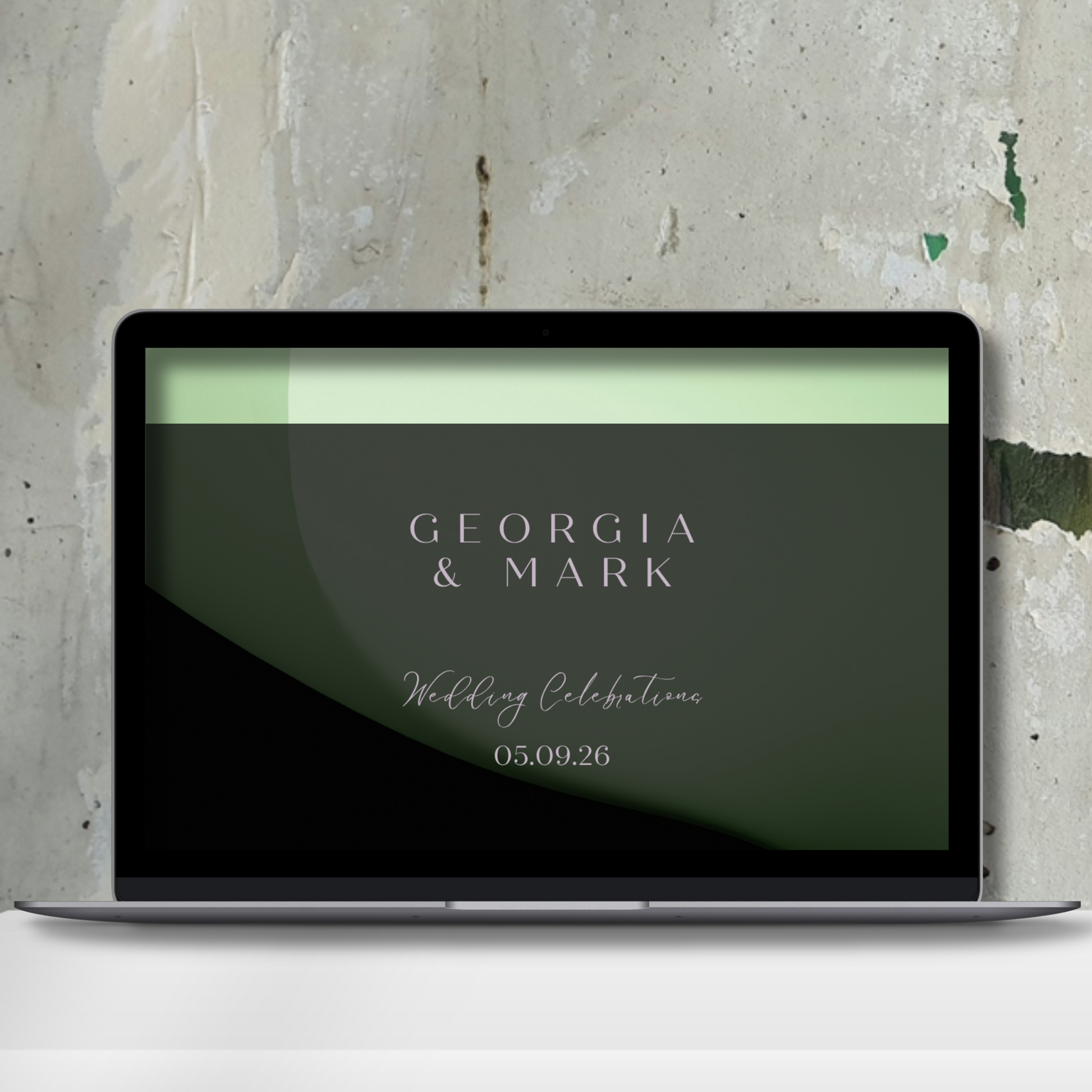 Midnight Mint Modern Wedding Invitation Suite – Canva Template