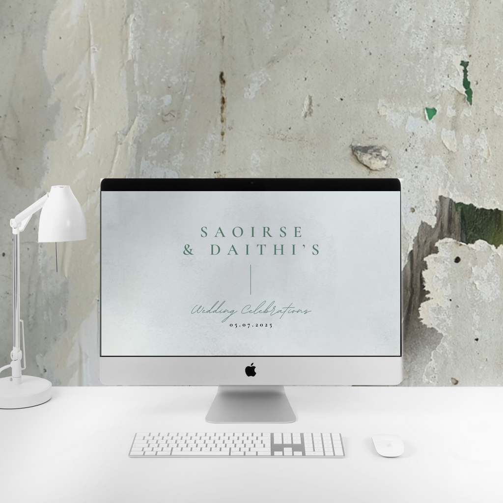 Misty Grey Minimal Wedding Invitation Suite – Canva Template