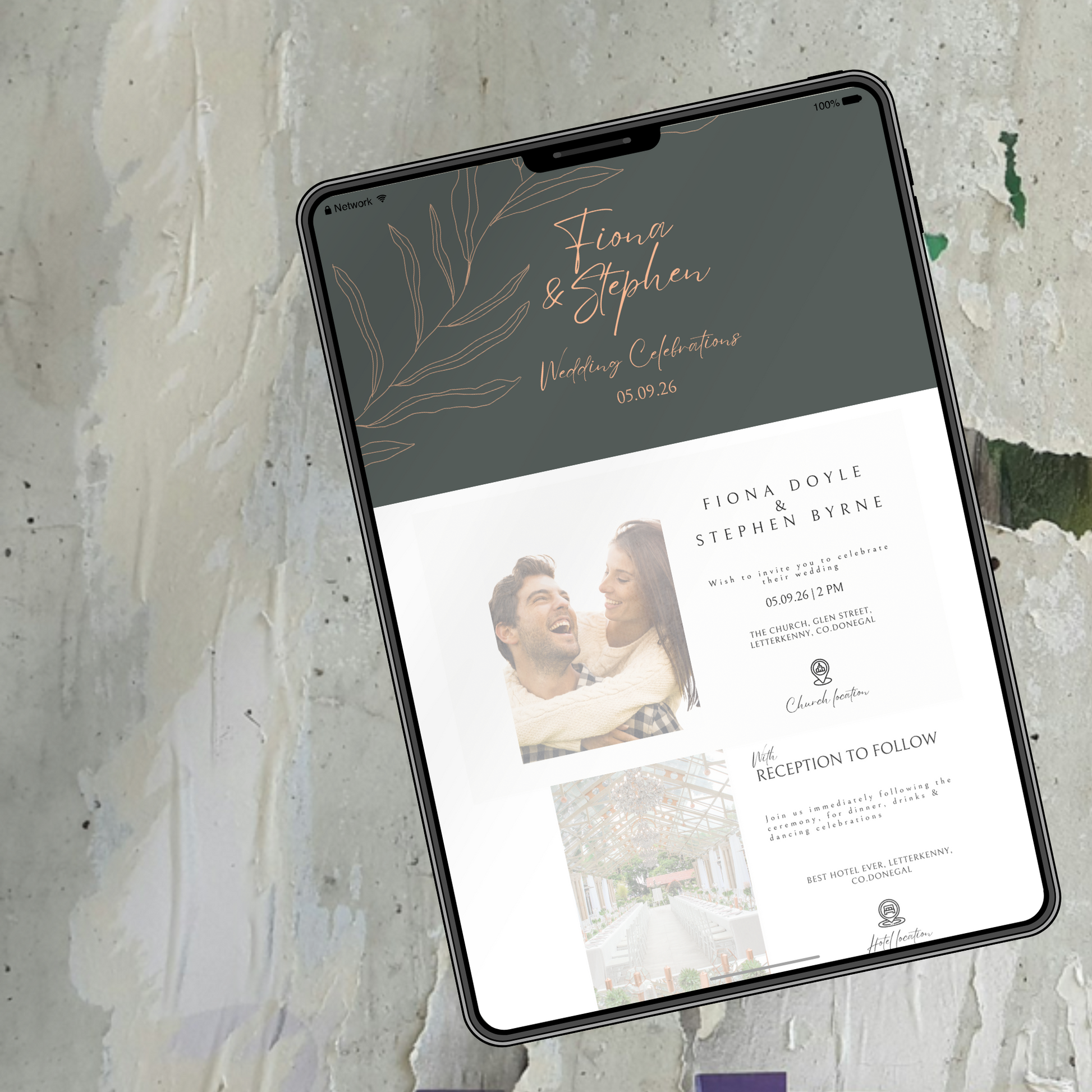 Sage Botanica Minimal Wedding Invitation Suite – Canva Template