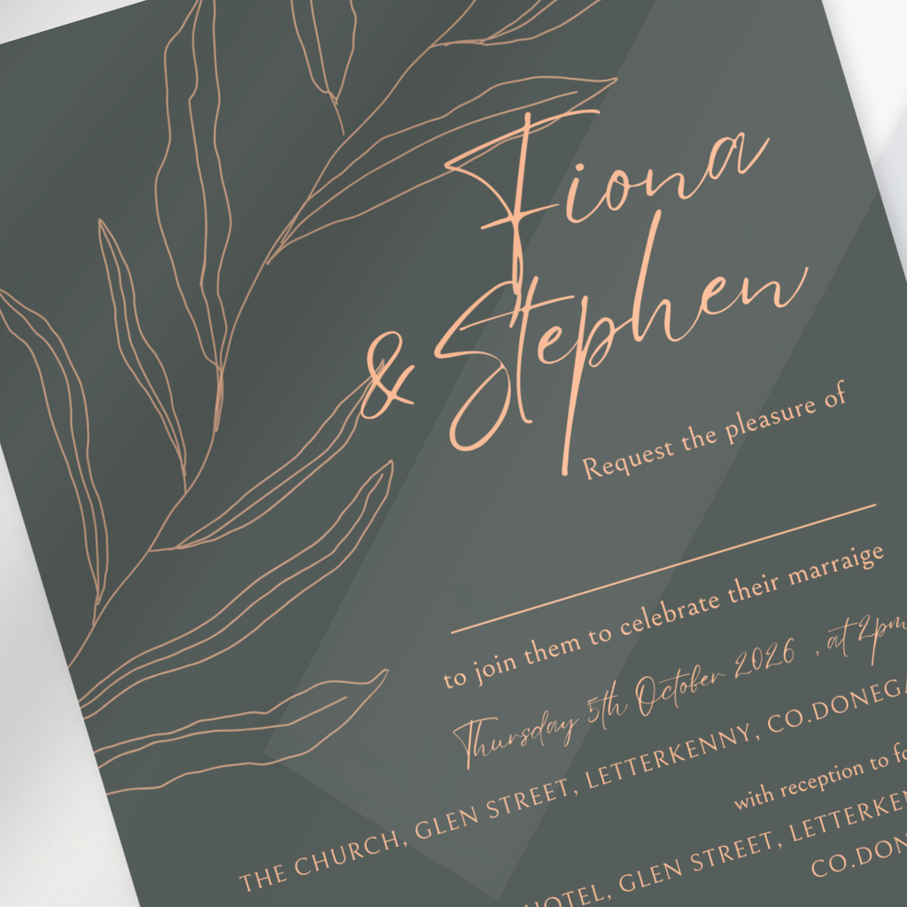 Sage Botanica Minimal Wedding Invitation Suite – Canva Template