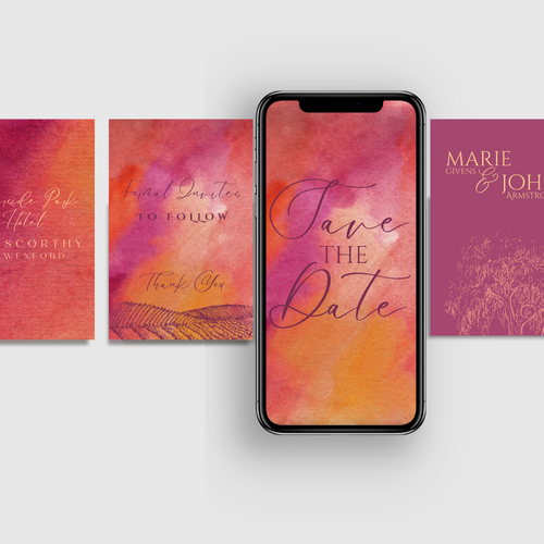 Animated Save the Date Video invite | Done for You - No editing needed Colour Burst Save the Date Video Invitation