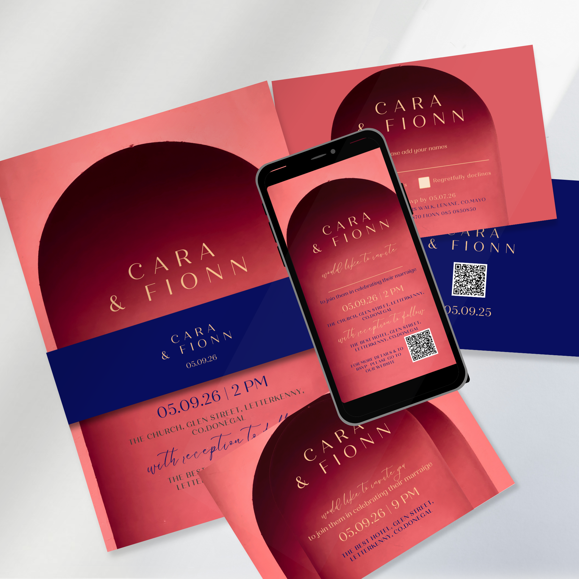 Tuscan Arch Watercolour – Wedding Invitation Suite, eVite & RSVP Website