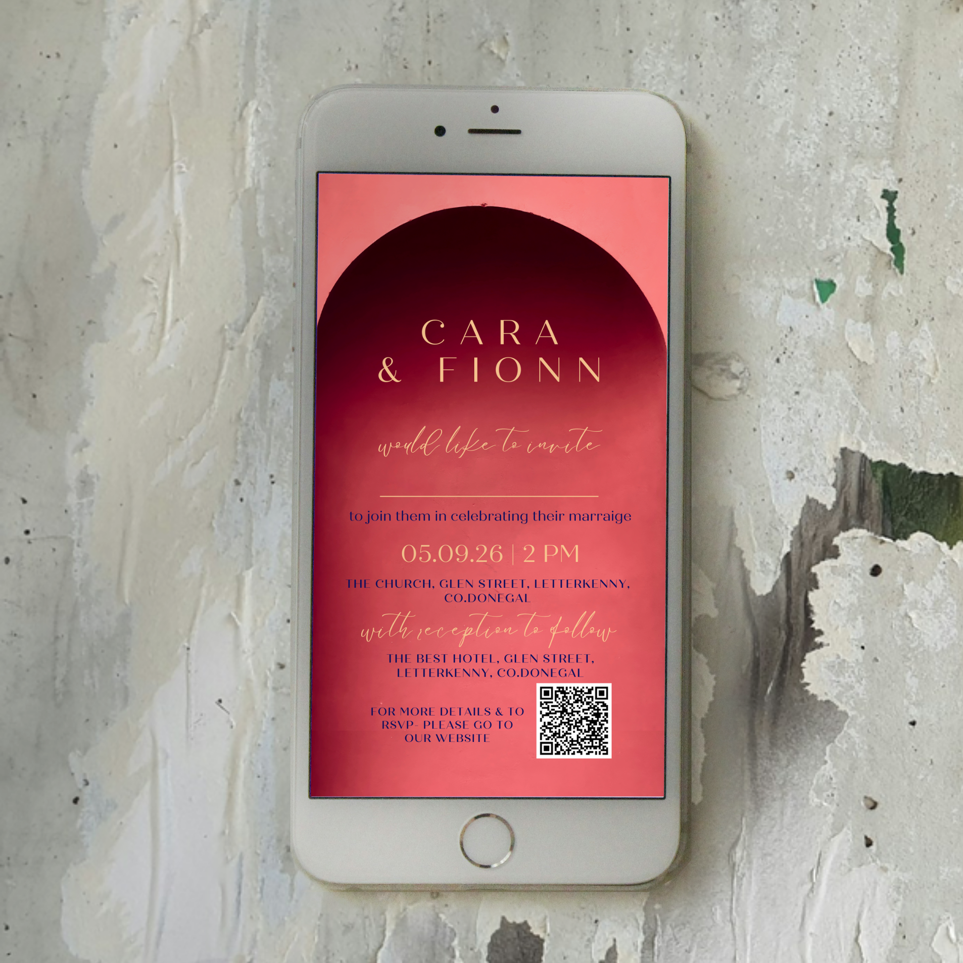 Tuscan Arch Watercolour – Wedding Invitation Suite, eVite & RSVP Website
