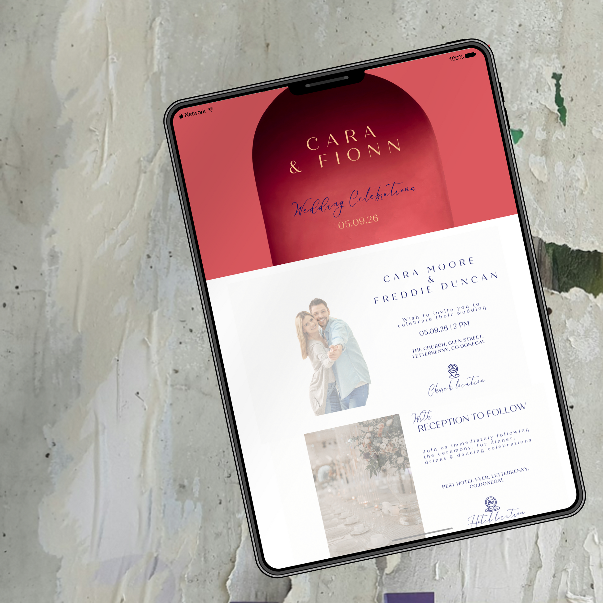 Tuscan Arch Watercolour – Wedding Invitation Suite, eVite & RSVP Website