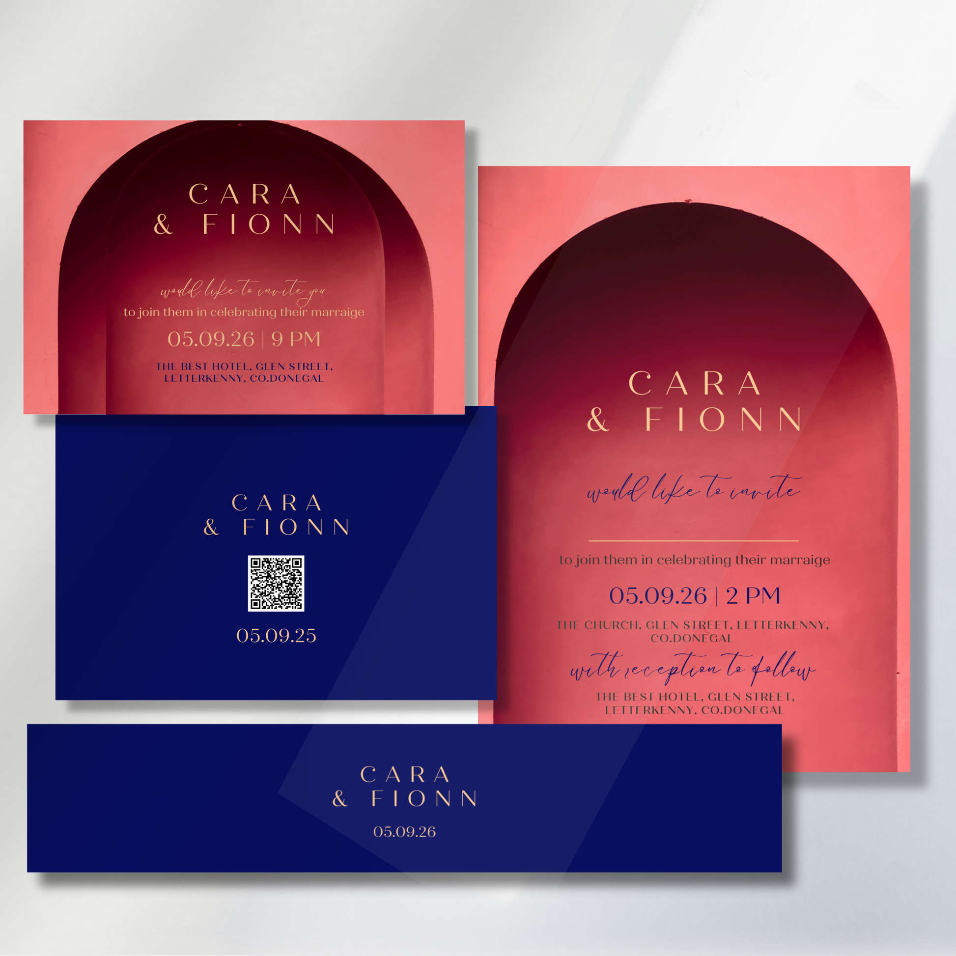 Tuscan Arch Watercolour – Wedding Invitation Suite, eVite & RSVP Website