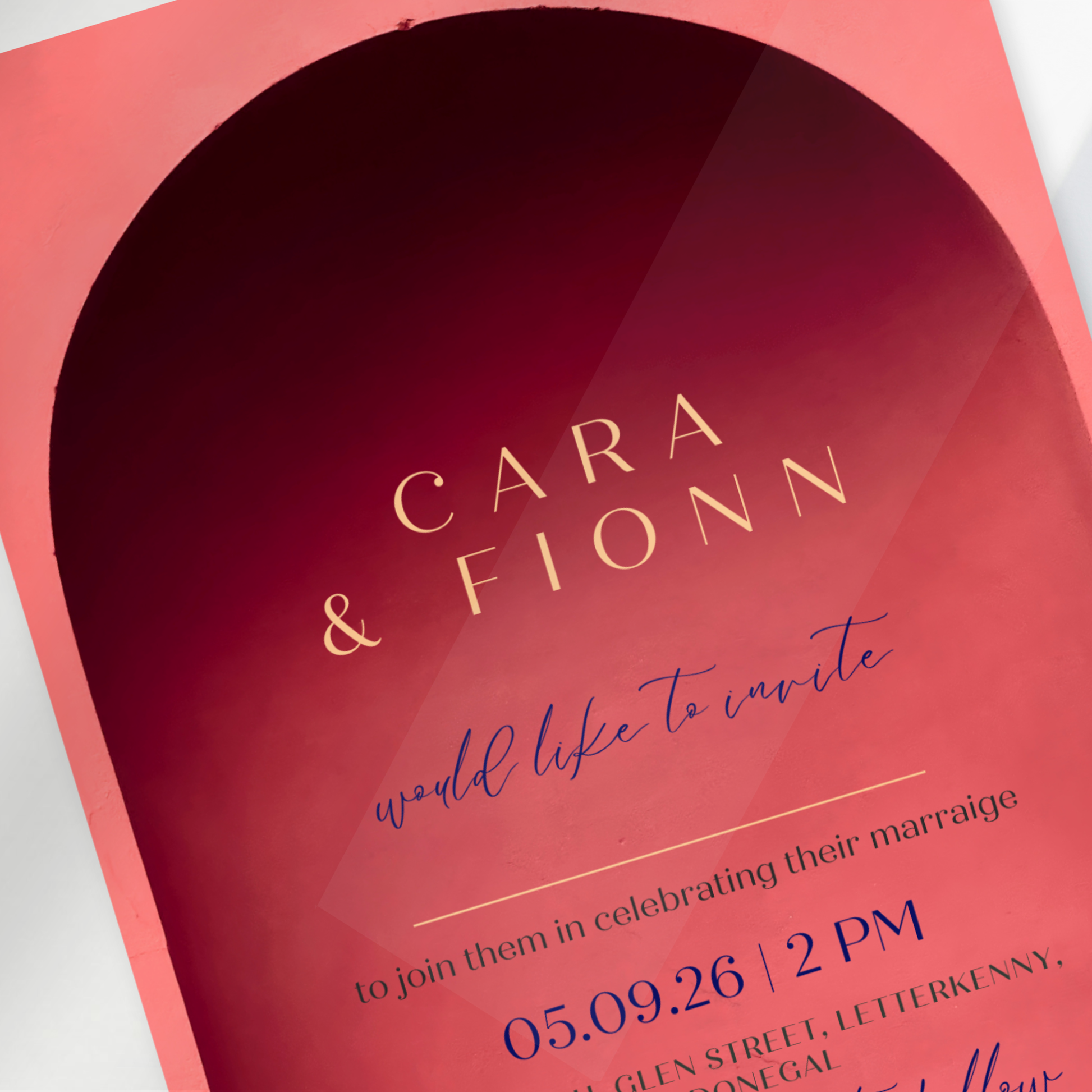 Tuscan Arch Watercolour Wedding Invitation Suite (Print-Ready PDF Files)