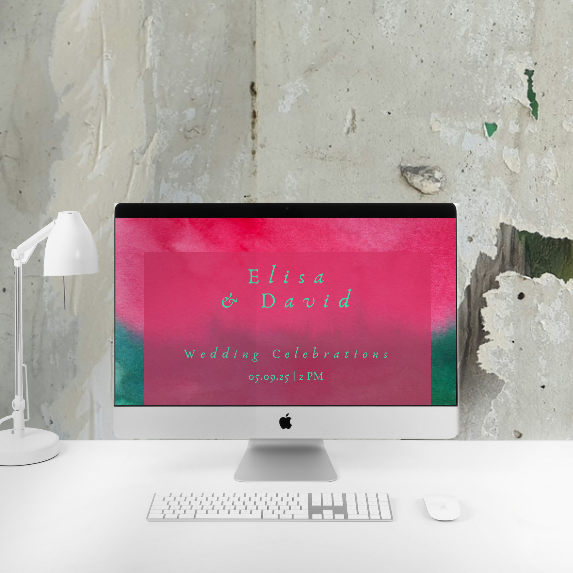 Wild Bloom Watercolour Wedding Invitation Suite – Canva Template