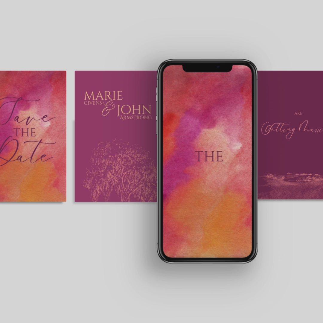 Animated Save the Date Video invite | Done for You - No editing needed Colour Burst Save the Date Video Invitation